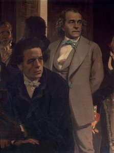 أنطون غريغوريفيتش روبنشتاين (1829-1894) وألكسندر نيكولايفيتش سيروف (1820-1871) ، من الملحنين السلافيين ، 1890 (التفاصيل)