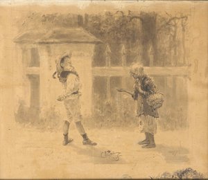 فتاة تتسول ، 1889 بواسطة ايليا افيموفيتش ريبين