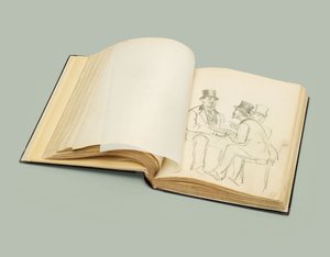 إيليا ريبين كتاب كراسي باريسي مؤلف من 120 رسمة ، مؤرخة 1872-1875 ، ج 1872-1875 بواسطة ايليا افيموفيتش ريبين