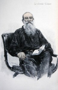 ليف نيكولايفيتش تولستوي (1828-1910) بواسطة ايليا افيموفيتش ريبين
