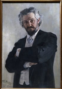 Portrait de Alexander Verzhbilovich (Verzhbilovic، Verzhibilovic، Vierzbilovich، Wierzbillowicz، Wierzbilovich، Wierzbilovicz، Wierzbilowicz) (1850-1911)، violoncelliste russe، en 1895. Peinture de Ilefia Ieflyovitch بواسطة ايليا افيموفيتش ريبين