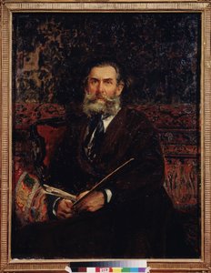 Portrait du peintre Alexey Bogolyubov (Bogolyubov y Bogolyubov) (1824-1896). Peinture de Ilya Yefimovitch Repin (Ilya Repine) (1844-1930) ، huile sir toile بواسطة ايليا افيموفيتش ريبين