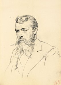 صورة لرجل مع شارب ولحية ، ج. 1872-1875 بواسطة ايليا افيموفيتش ريبين