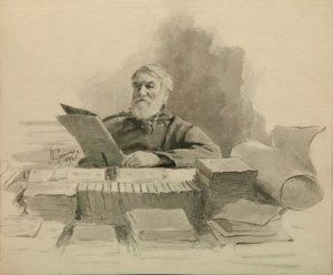 صورة للمؤلف دميتري غريغوروفيتش 1822-1899 ، 1894 بواسطة ايليا افيموفيتش ريبين