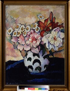 باقة من الزهور. لوحة إيليا إيفانوفيتش مشكوف (إيليا مشكوف ، ماتشكوف) (1881-1944) ، زيت على قماش