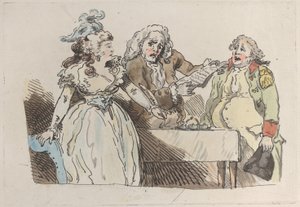 وريثة شابة تستعد لتوقيع وثيقة ، 1780-1800 ، 1780-1800. بواسطة منتحل شخصية توماس رولاندسون.