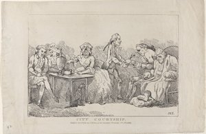 مغازلة المدينة ، 1786. ، 1786. بواسطة منتحل شخصية توماس رولاندسون.