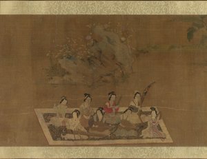 السيدة سو هوي ولغزها الآية ، القرن السادس عشر. بواسطة بأسلوب Qiu Ying