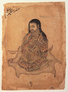 درويش ، جالس في التأمل ، c.1650 (مرحاض غير شفاف وذهب على ورق) بواسطة المدرسة الهندية