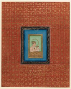 أكبر وأحد أبنائه أو أحفاده ، 1875-1900 (مرحاض غير شفاف وذهب على ورق) بواسطة المدرسة الهندية