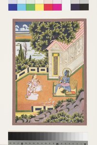 Asavari Ragini of Sri ، c.1850 (مرحاض غير شفاف وذهب على ورق) بواسطة المدرسة الهندية
