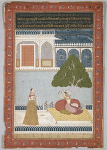 ديسفاراتي راجيني ، بتاريخ 1768 (درجة الحرارة على ورق مسدود) بواسطة المدرسة الهندية
