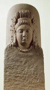 صورة Ekamukha Siva-Linga من معبد خوه (حجر رملي) بواسطة المدرسة الهندية