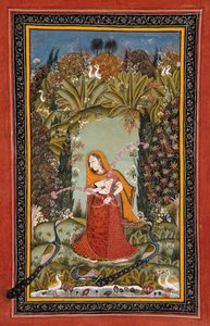 جوري راجيني من مالكوس ، c.1770 (مرحاض غير شفاف على الورق) بواسطة المدرسة الهندية