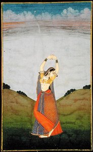 في. 57.13 امرأة تشتاق إلى حبيبها حوالي 1780 (ورق) بواسطة المدرسة الهندية