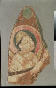 إندرا ، بالاواستي ، القرنين السابع والثامن (رسم جداري) بواسطة المدرسة الهندية