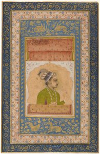 صورة مصغرة لدارا شيكوه ، c.1640 (غواش على ورق مثبت على ورقة ألبوم) بواسطة المدرسة الهندية