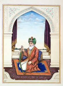نواب مظفر خان (مولتاني) ، من مملكة البنجاب ، حكامها ورؤسائها ، المجلد الثاني ، مجلد من 30 دراسة مائية بالألوان المائية لفنان هندي مجهول ، c.1840 (مرحاض على ورق) بواسطة المدرسة الهندية
