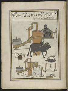 كوى الزيت ،  86 رسمة مجمعة في مجلد تصور الحرف والمهن في كشمير ، يظهر الحرفيون في العمل بأدواتهم ومعداتهم ،  بواسطة فنان من كشمير ، ربما في سريناغار ، حوالي 1850-60 (غواش على ورق) بواسطة المدرسة الهندية