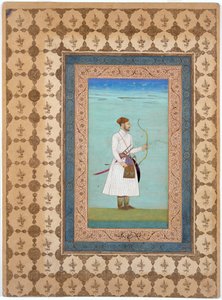 بورتريه لوراسب خان، من سلالة المغول، حوالي 1655-1665 (حبر وألوان مائية وذهبية على ورق) بواسطة المدرسة الهندية