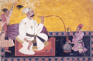 صورة راجا كيربال بال باشولي ، ج. 1690-1700 بواسطة المدرسة الهندية