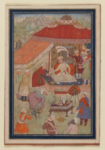 خيمة الخيمة ، 1580-1595 (مرحاض غير شفاف وذهب على ورق) بواسطة المدرسة الهندية