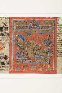 البراهمانية Devananda على الأريكة ، من Kalpasutra (مرحاض غير شفاف على الورق) بواسطة المدرسة الهندية