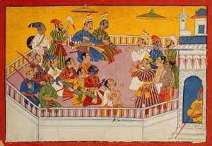 يتجمع ضيوف الزفاف ، حوالي 1700 (مرحاض غير شفاف على الورق) بواسطة المدرسة الهندية