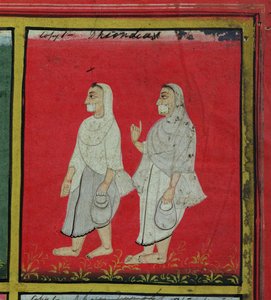اثنين من المحبين جاين (الهند) المتسولين الدينيين ، أودايبور ، 1810-20 (التفاصيل) (انظر أيضًا 136600) بواسطة المدرسة الهندية