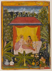 صفحة مجهولة من سلسلة Nayika المتفرقة ، c.1650-1660 (مرحاض غير شفاف على الورق) بواسطة المدرسة الهندية