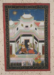 Vilaval Ragini ، c.1790 (الغواش على الورق ، تجميل الذهب) بواسطة المدرسة الهندية