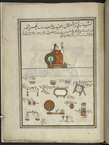 امرأة تغزل الصوف ،  86 رسمة مجمعة في مجلد تصور الحرف والمهن في كشمير ، يظهر الحرفيون في العمل بأدواتهم ومعداتهم ،  بواسطة فنان من كشمير ، ربما في سريناغار ، حوالي 1850-60 (غواش على ورق) بواسطة المدرسة الهندية