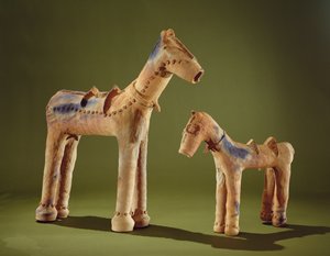نموذج الخيول ، c.2000 قبل الميلاد (آنية فخارية)