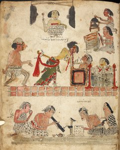 أشخاص يعزفون الموسيقى ويرقصون ويدخنون ، رسم توضيحي من "Serat Damar Wulan" أو "The Romance of Damar Wulan" (قلم وحبر مع ألوان مائية على الورق) بواسطة المدرسة الاندونيسية