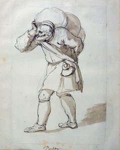 A porter laden (pen & ink on paper) بواسطة إنيجو جونز