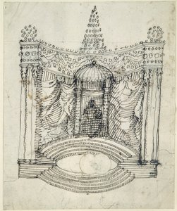 A throne (pen & ink on paper) بواسطة إنيجو جونز