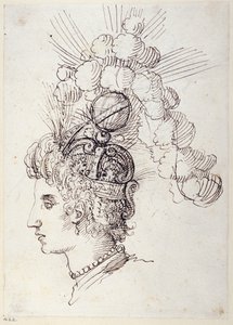 Bel-Anna, Queen of the Sea, c.1609 (pen & ink on paper) بواسطة إنيجو جونز