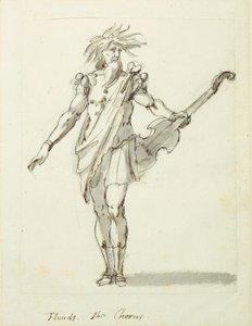 Floods: the Chorus, c.1631 (pen & ink on paper) بواسطة إنيجو جونز