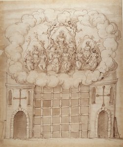 The Release of the Daughters of the Morn, c.1611 (pen & ink on paper) بواسطة إنيجو جونز