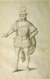 Youth in ancient British costume, c.1611 (pen & ink on paper) بواسطة إنيجو جونز