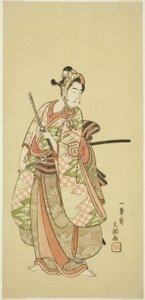 الممثل Sanogawa Ichimatsu II في زي شاب عصري (Wakashu)
