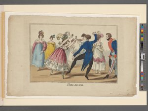 بوليرو ، c1800-09 (نقش ملون يدويًا) بواسطة المدرسة الايرلندية