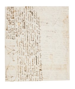 صفحتان من المراجعات على Principia Mathematica بواسطة إسحاق نيوتن