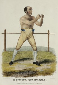 Daniel Mendoza, engraved by P. Roberts, published in 1822 (coloured engraving) بواسطة إسحاق روبرت (بعد) كروكشانك