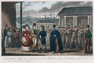 جم رائع بين المدانين في حوض السفن البحرية في تشاتام ، كينت ، 1821 بواسطة إسحاق روبرت كروكشانك