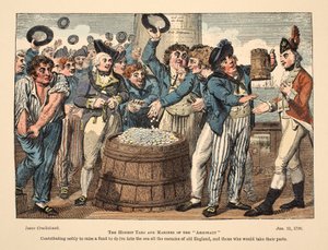 بصراحة تارس ومشاة البحرية من Argonaut ، حانة. 1798 (نقش يدوي) بواسطة إسحاق روبرت كروكشانك