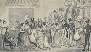 في الصالون في كوفنت غاردن ، 1821 ، 1920. الفنانون: إسحاق روبرت كروكشانك ، جورج كروكشانك.