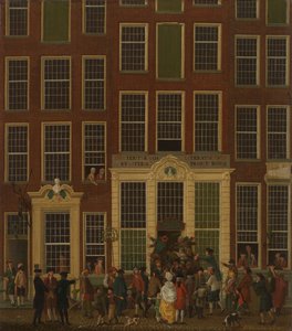وكالة المكتبات واليانصيب جان دي جروت في Kalverstraat في أمستردام ، 1779