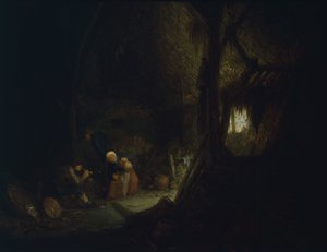 عائلة فلاحية في الحظيرة ، بقلم إيزاك فان أوستاد (1621-1649)
