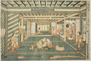 صورة منظورية لغرفة كبيرة (Senjojiki uki-e no zu) بواسطة إيشيكاوا تويونوبو